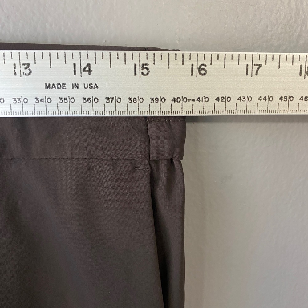 Athleta Brooklyn Wide Leg Pants Brown Pleated Performance Trousers Womens 8 - Picture 12 of 16